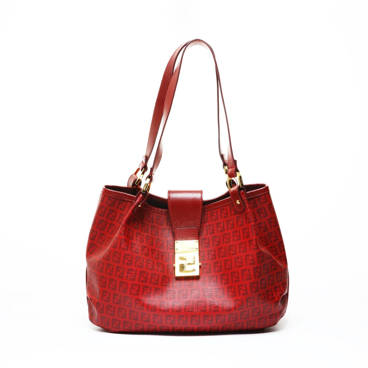 FENDI フェンディ ショルダーバッグ ズッキーノトート PVC【中古 