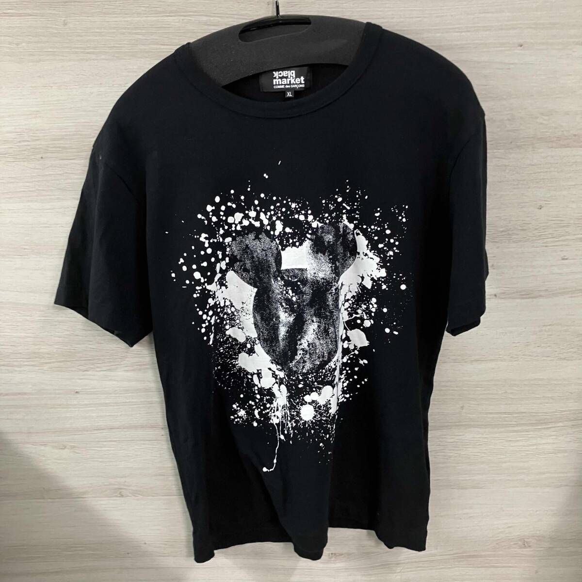 COMME des GARCONS × DISNEY ミッキースプラッシュプリントTEE サイズXL ブラック コムデギャルソン×ディズニー