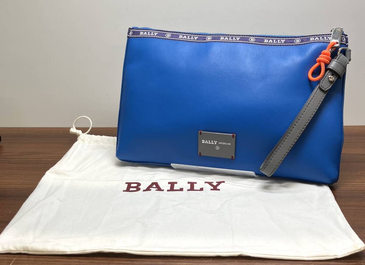 ★BALLY バリー クラッチバッグ セカンドバック HARTLAND ハートランド ブルー 保存袋あり
