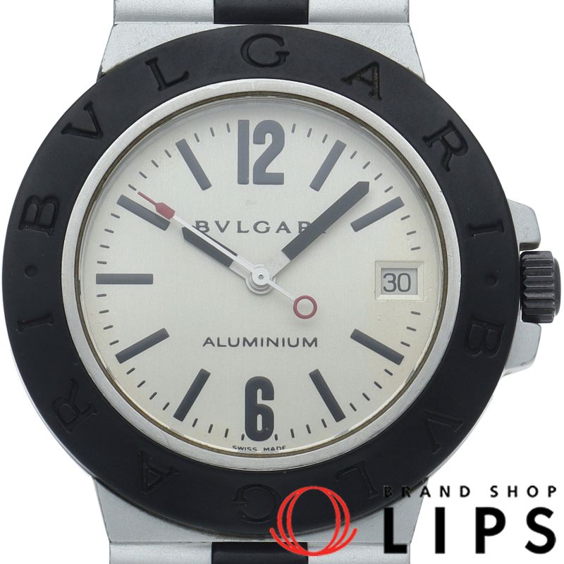 ブルガリ アルミニウム ウォッチ 38mm オートマチック AL38A/AL38TAVD アルミ/ラバー メンズ時計 シルバー