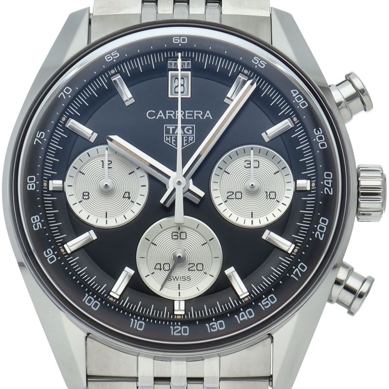 タグ・ホイヤー カレラ クロノグラフ 39mm CBS2210.FC6534 箱 保証書 SS メンズ時計 ブラック 美品 【