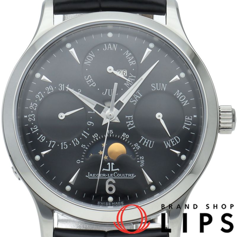 ジャガー・ルクルト マスターコントロール パーペチュアルカレンダー ウォッチ 37mm 140.8.80.S 箱 保証書 SS/革
