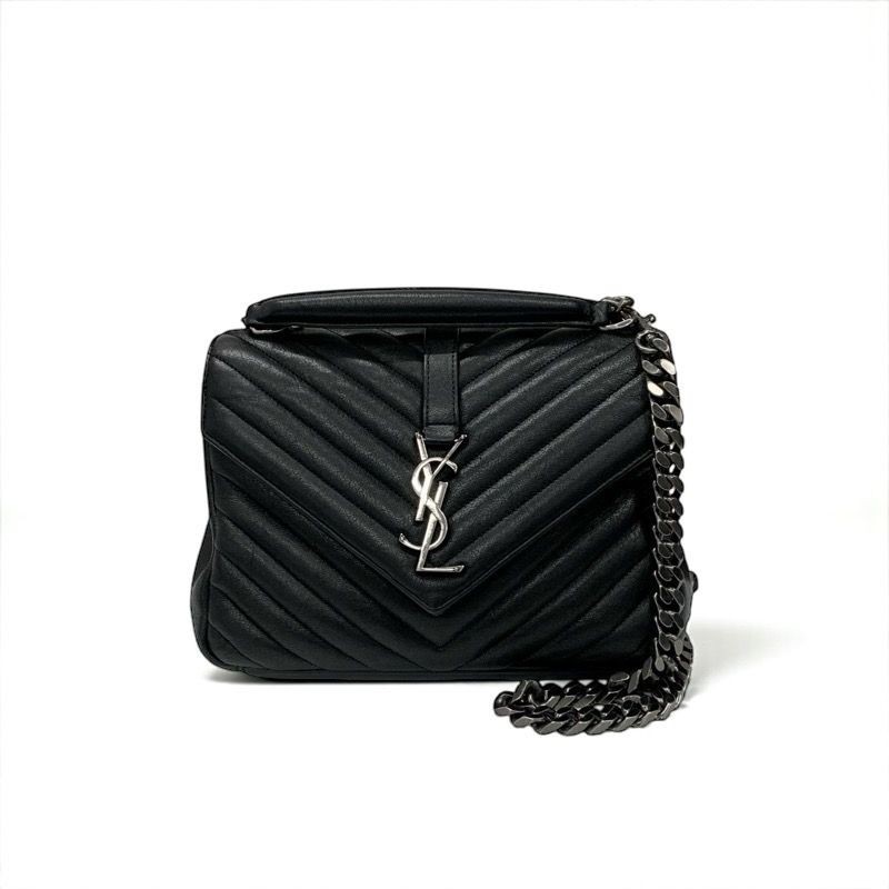 ysl ショルダーバッグ 黒 サンローラン SAINT LAURENT カレッジ バッグ 