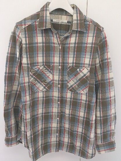 ◇ ◎ Spick & Span スピック&スパン チェック 長袖 シャツ ブラウス サイズ38 ベージュ系 レディース 【中古】 【1203070000881】