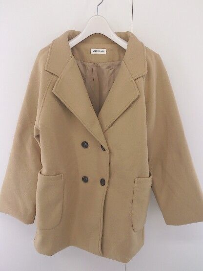 ◇ JUNOAH ジュノア 長袖 コート サイズXL ベージュ系 レディース 【中古】 【1203070007040】