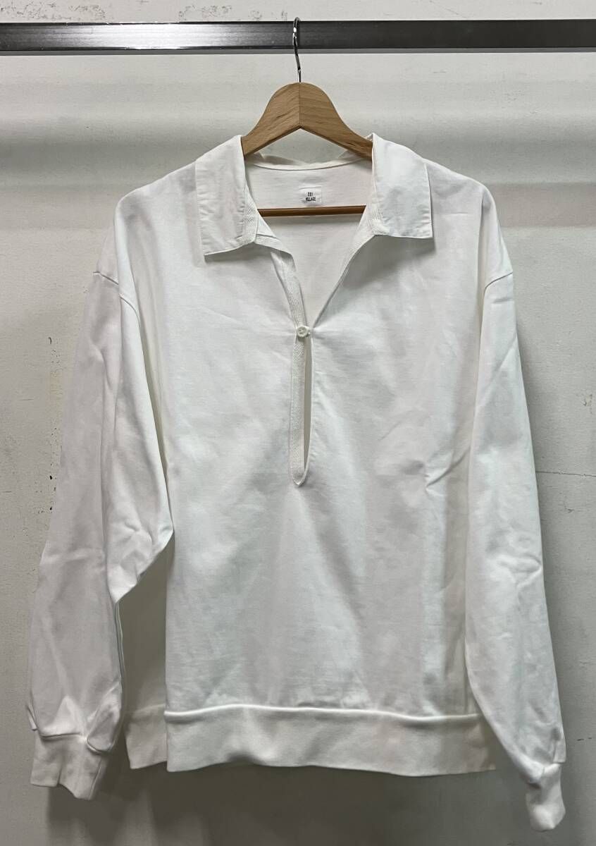 221 VILLAGE ヴィレッジ 長袖シャツ ブラウス OX Pull Over BD Shirt オックス プルオーバー ビーディー シャツ サイズ3 ホワイト 日本製