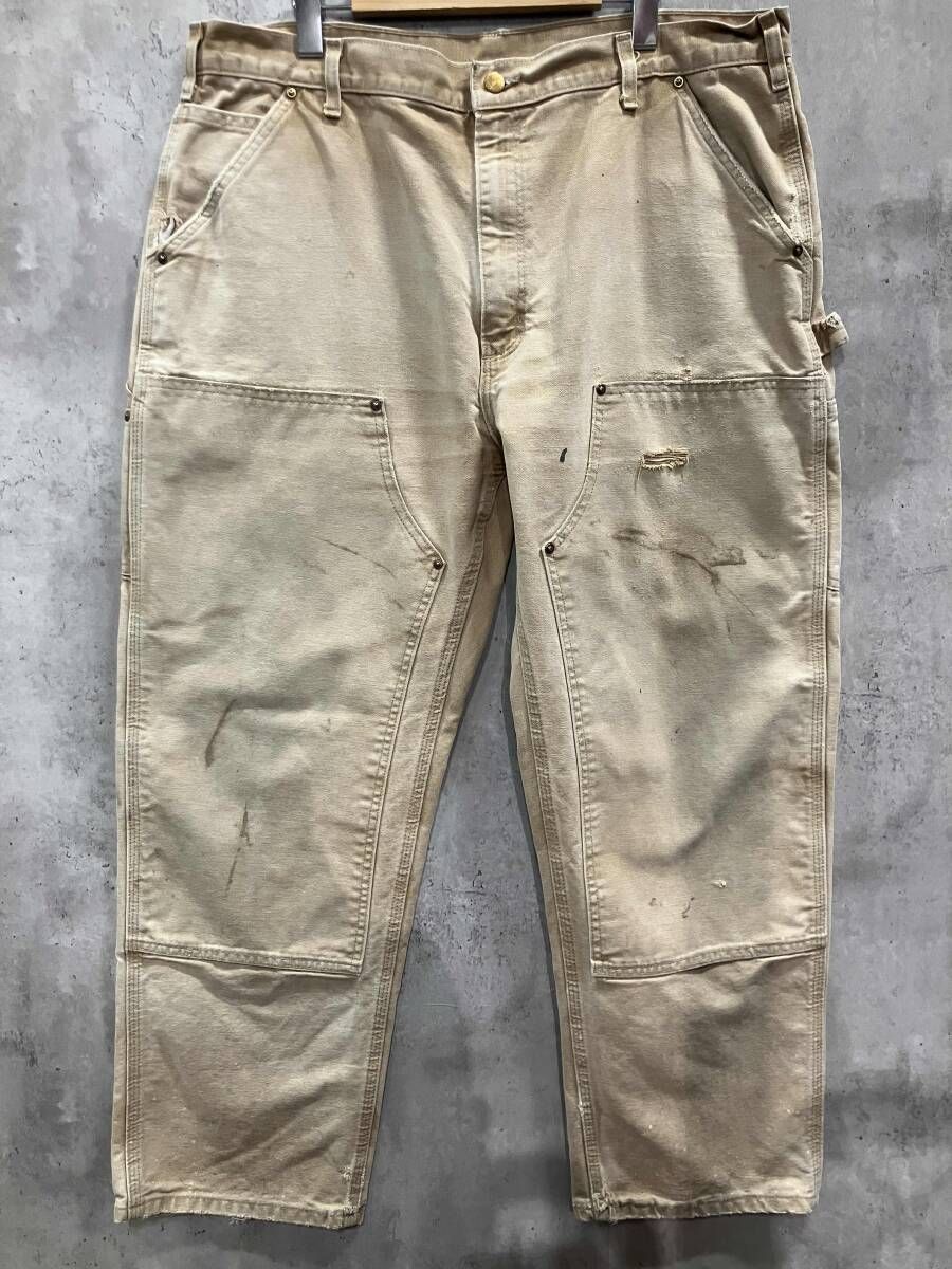 Carhartt ダブルニーパンツ b01 BRN size W40 ベージュ カーハート
