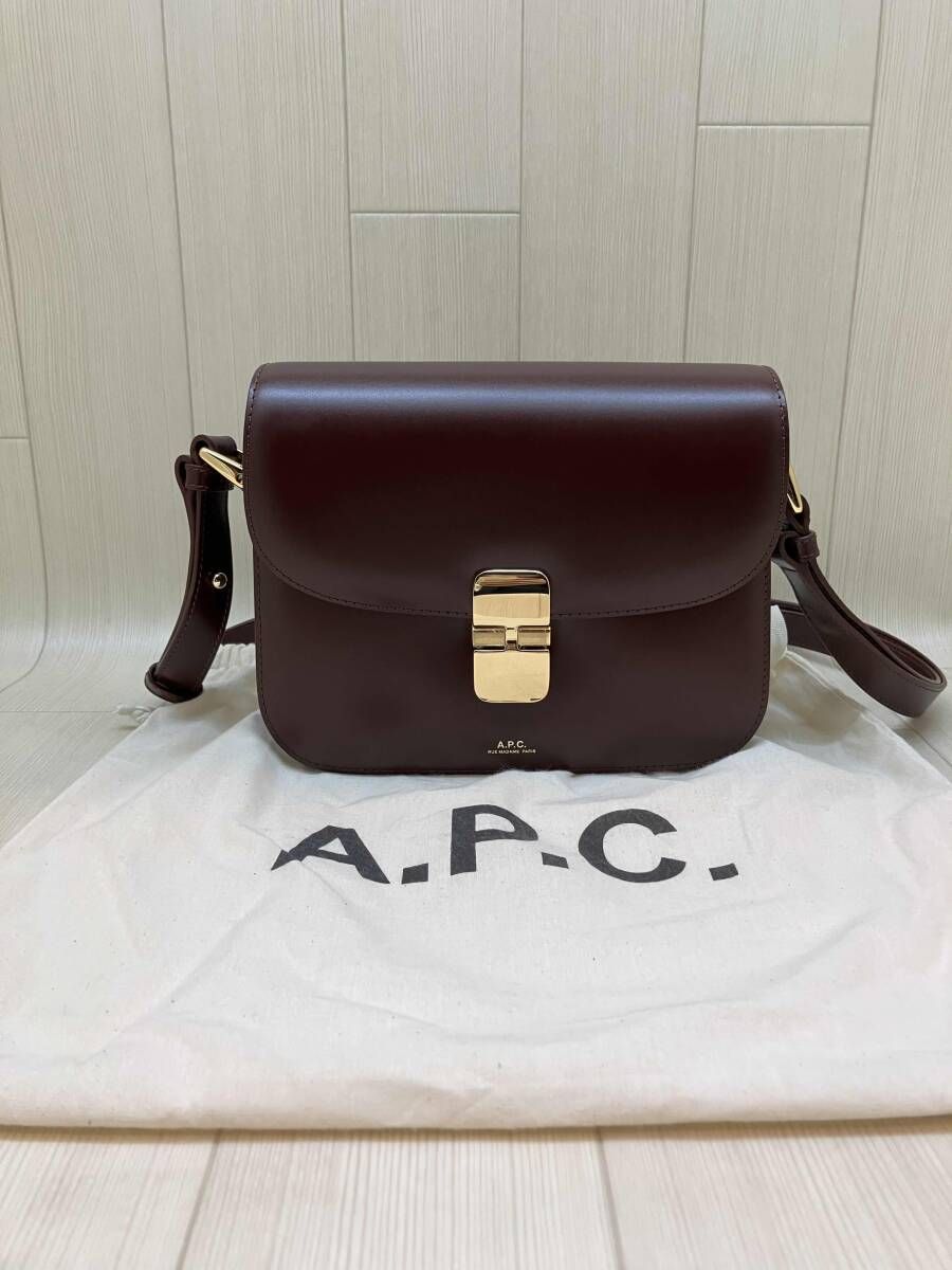 ★ A・P・C アーペーセー ショルダーバッグ GRACE ボルドー 通年