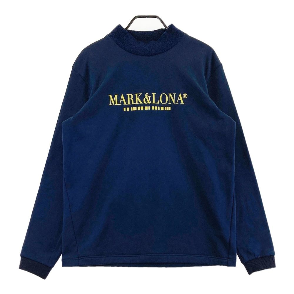 サイズ：50 MARK&LONA マークアンドロナ 裏起毛 長袖 スウェットトレーナー ネイビー系 [240101680018] ゴルフウェア メンズ ストスト