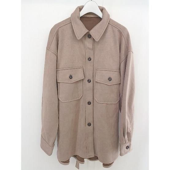 ◇ ◎ Aunt Marie's アントマリーズ ウエストリボン 厚手 長袖 シャツ サイズ F ベージュ レディース 【中古】 【1203090002513】