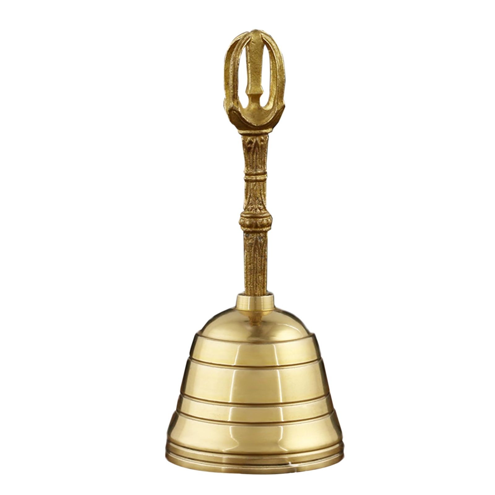 EdisonBrain 金剛鈴 持鈴 真鍮製 仏具 密教法具 巡礼 遍路用品 寺院 小型 高さ11cm 持ち鈴 邪気払い 密教で使われる仏具 仏心 エネルギー 浄化 法事 お経用 座禅送料無料 e5244e49