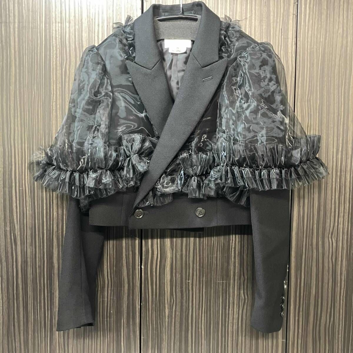 25aw noir kei ninomiya テーラードジャケット チュールレイヤード 