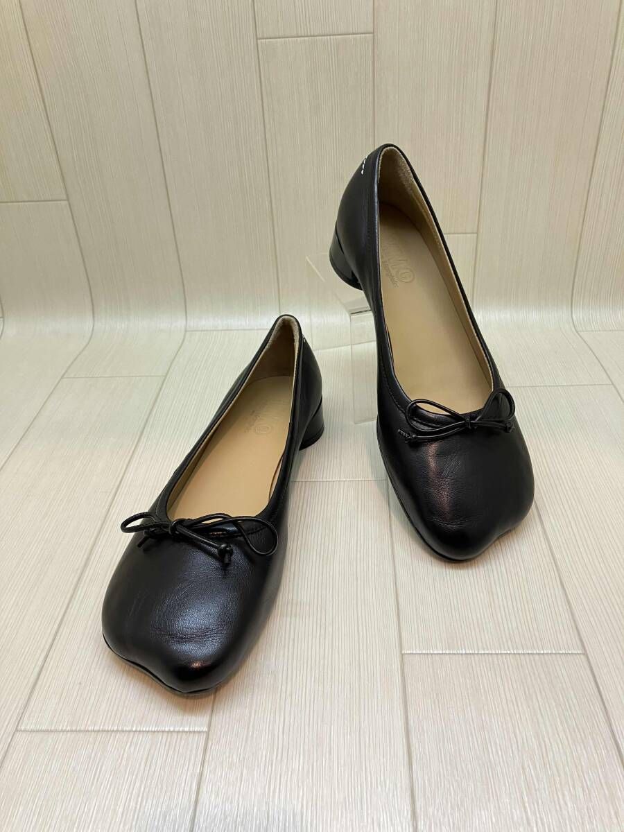 ★ Maison Margiela メゾン マルジェラ パンプス MM6 ANATOMIC フラットシューズ サイズ39 ブラック 通年