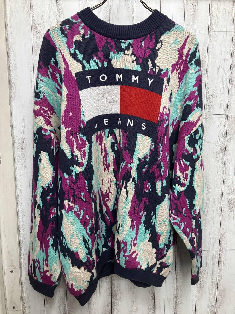 TOMMY JEANS/ニット/マーブルカラー DMODM11371 サイズL