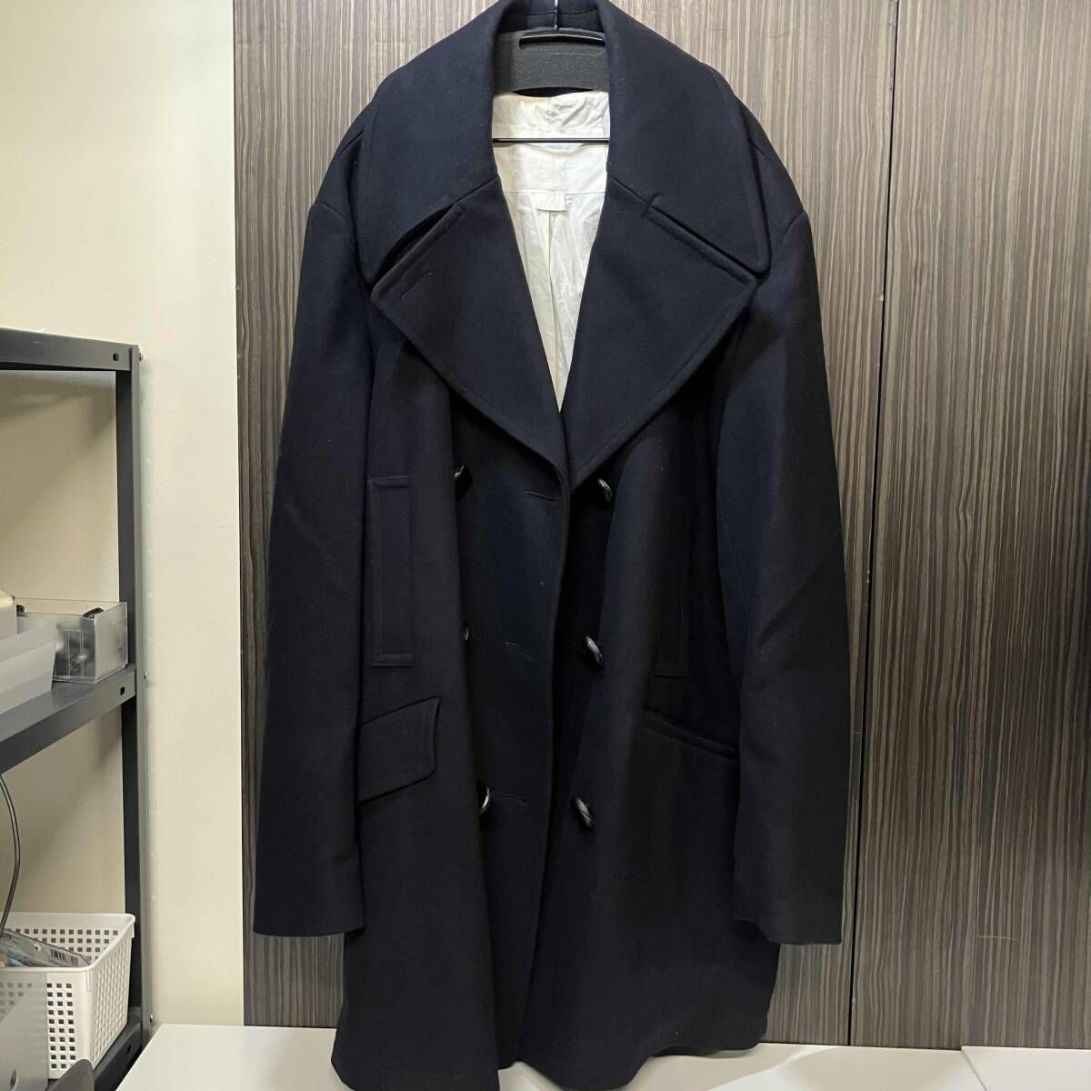 H&M × Maison Martin Margiela ピーコート オーバーサイズピーコート ブラック エイチアンドエム メゾンマルジェラ