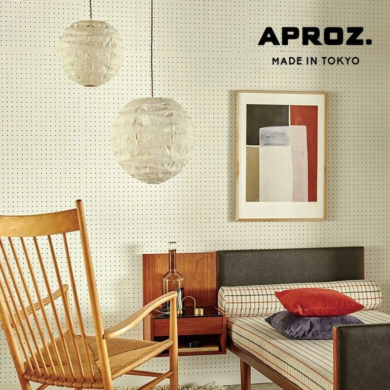【新品】【1点販売】APROZ[アプロス]ROSEWARD/400 ペンダントライト[ペンダントライト 天井照明 吊り下げ 麻混ファブリックシェード リビング ダイニング 和室 引掛シーリング E26 モダン インテリア 日本製]