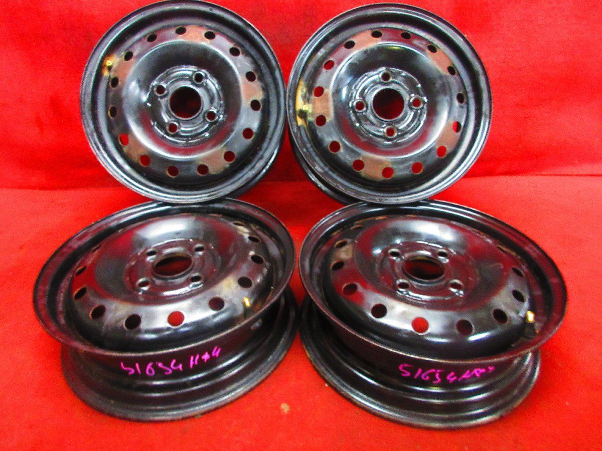 スチール ホイール 4本 ホンダ ライフ JB5系 純正 13×4.00B 4穴 PCD 100 +40 ハブ56 アクティ シティ トゥデイ バモス ホビオ◆51654H-N5