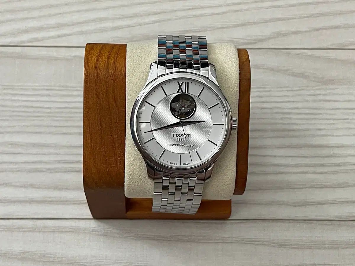 TISSOT ティソ トレディション パワーマティック 80 オープンハート メタルストラップ