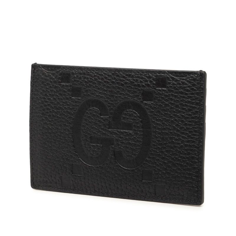 グッチ マキシGG ジャンボGG カードケース 812681 ブラック レザー レディース GUCCI【1-0269227】