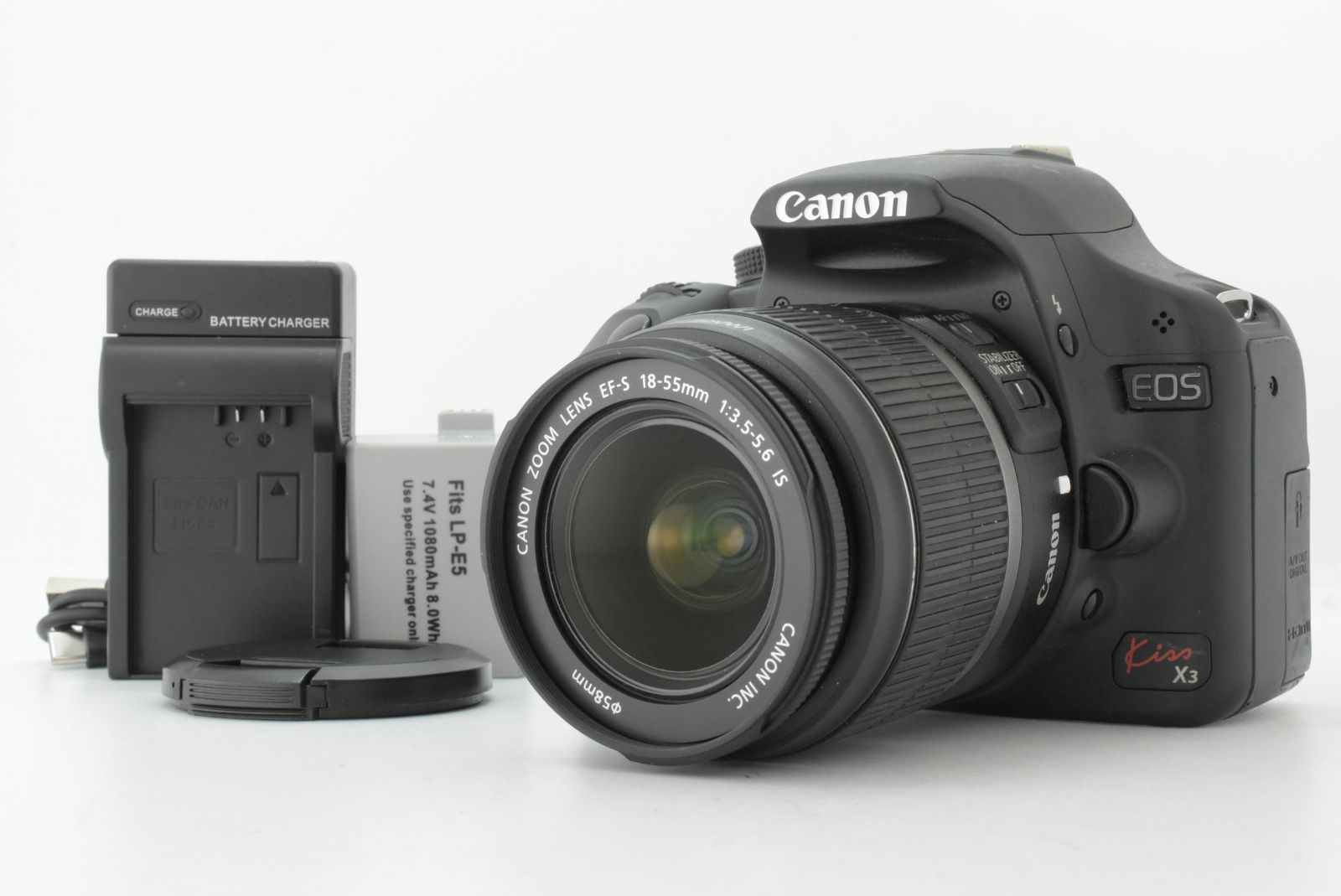 美品 S/C31264回】Canon EOS Kiss X3 Digital Camera EF-S 18-55mm IS