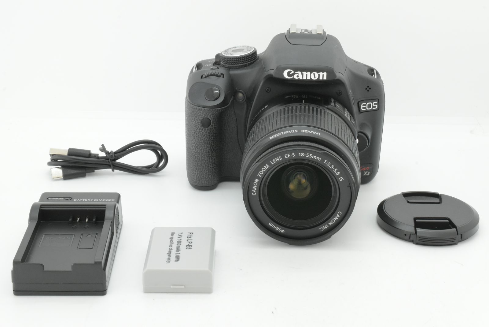 美品 S/C31264回】Canon EOS Kiss X3 Digital Camera EF-S 18-55mm IS