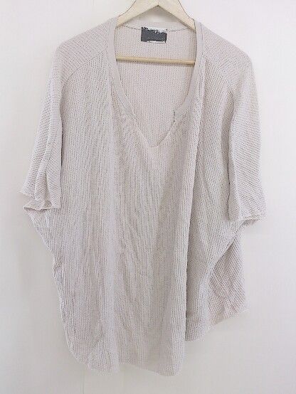 ◇ antiqua patterntorso フレンチスリーブ ブラウス カットソー ベージュ系 レディース 【中古】 【1206240003552】