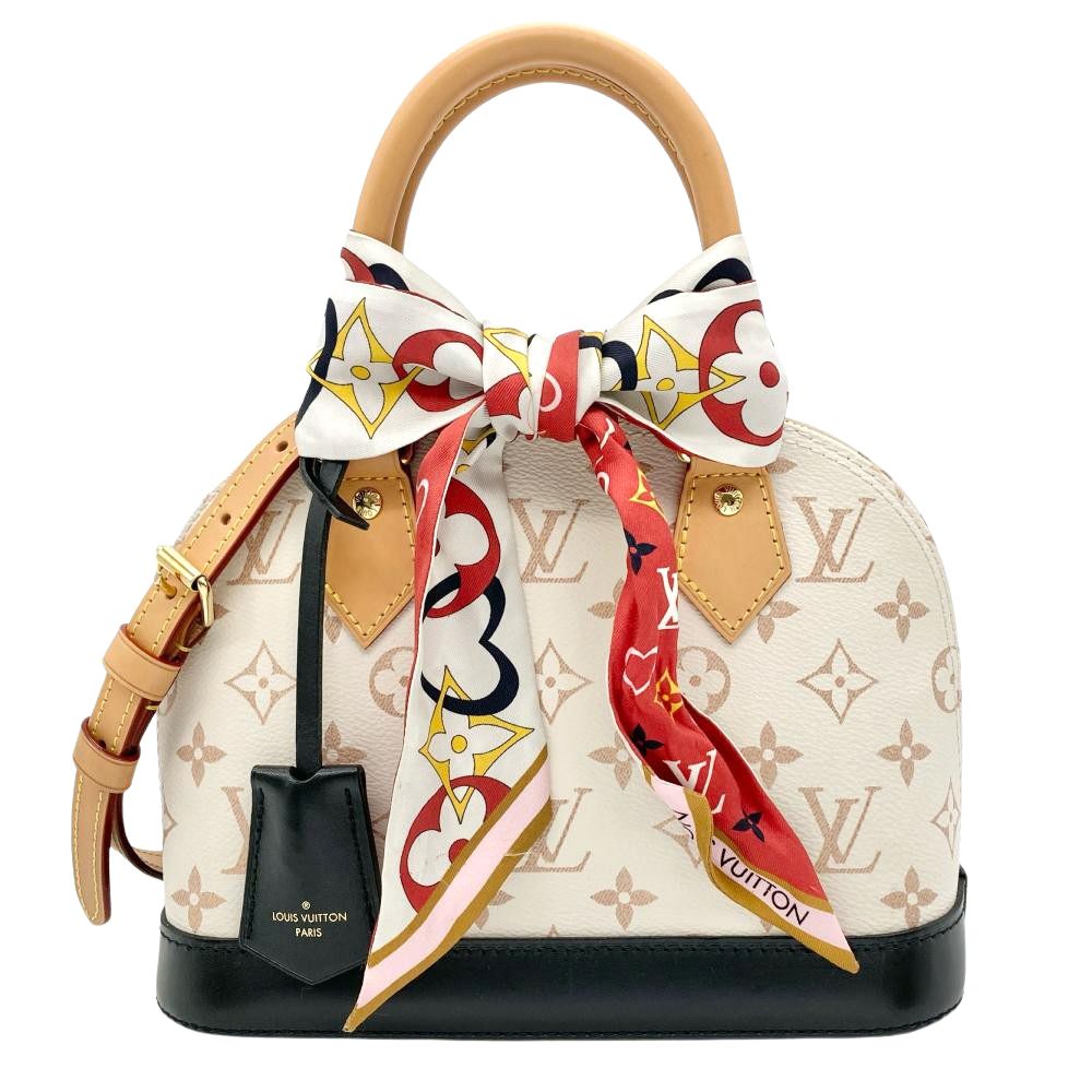 ルイヴィトン LOUIS VUITTON モノグラム デュンヌ アルマBB 日本限定 ハンドバッグ M46922 ベージュ RFID スカーフ付き レディース【中古】