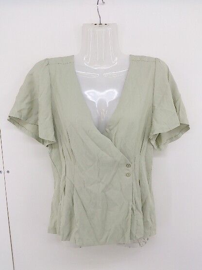 ◇ ◎ ViS ビス カシュクール 半袖 ブラウス カットソー サイズF ミント レディース 【1206290006411】