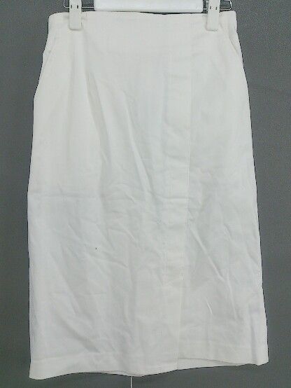 ◇ ●美品● ◎ OFUON オフオン タグ付 膝丈 タイト ナロー スカート サイズ40 オフホワイト レディース 【中古】 【1207080005591】