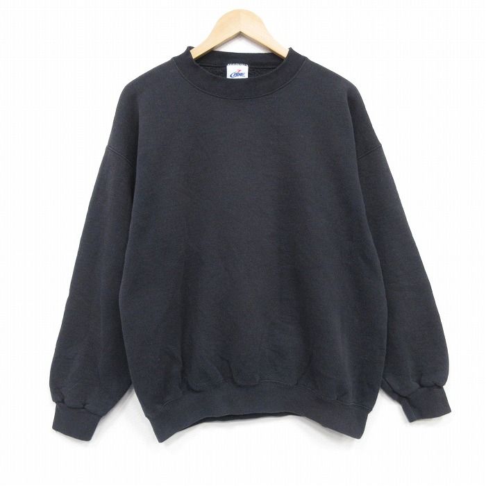 XL/古着 BIKE 長袖 スウェット メンズ 90年代 90s 無地クルーネック 黒 26apr17 4,666円