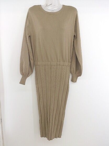◇ MOUSSY マウジー ニット 長袖 膝下丈 ワンピース サイズF ブラウン系 レディース P 【中古】 【1208180006136】