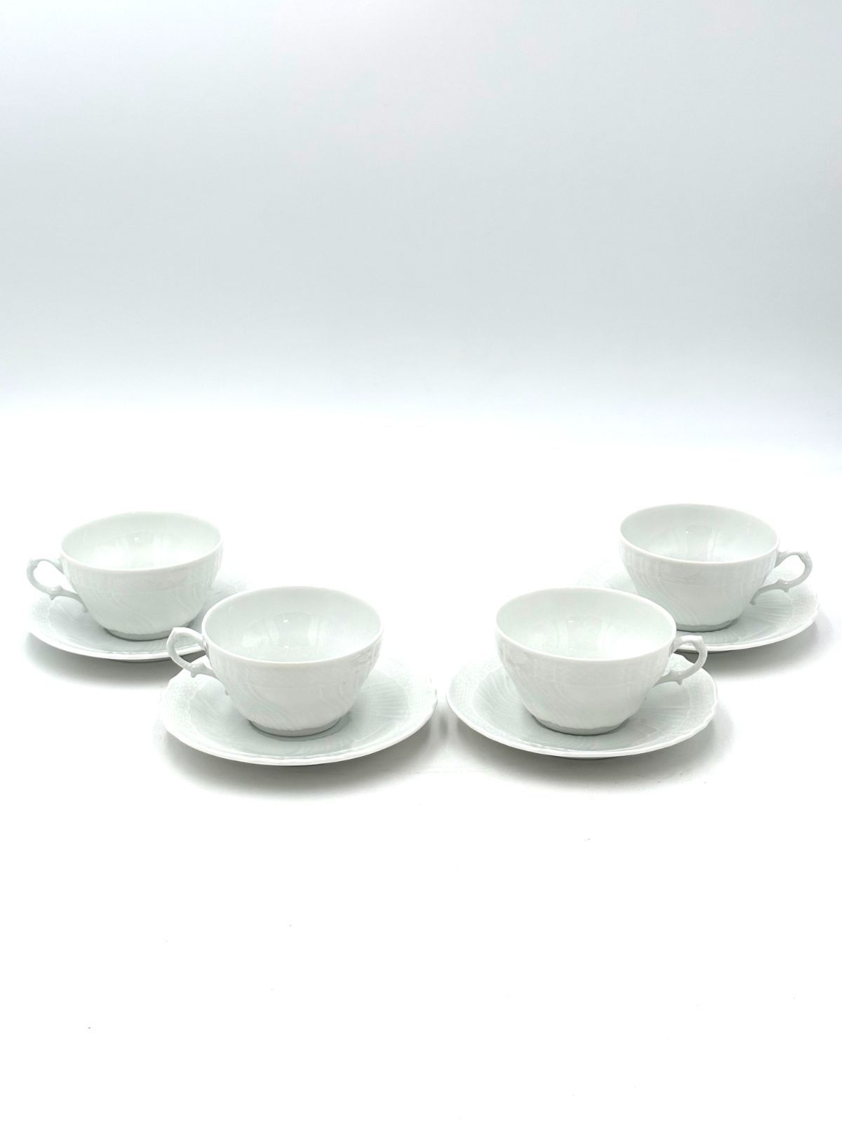 【美品】リチャードジノリ　RichardGinori　ベッキオホワイト　カップ＆ソーサー　4客セット