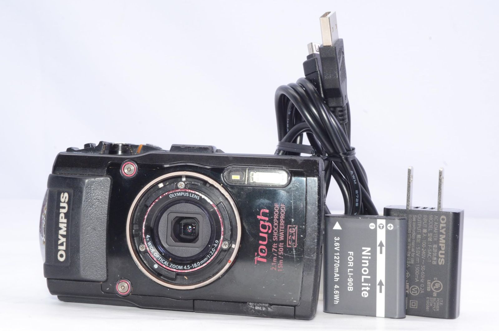 OLYMPUS STYLUS TG-4 Tough ブラック 動作確認済み 実用良好 付属品あり
