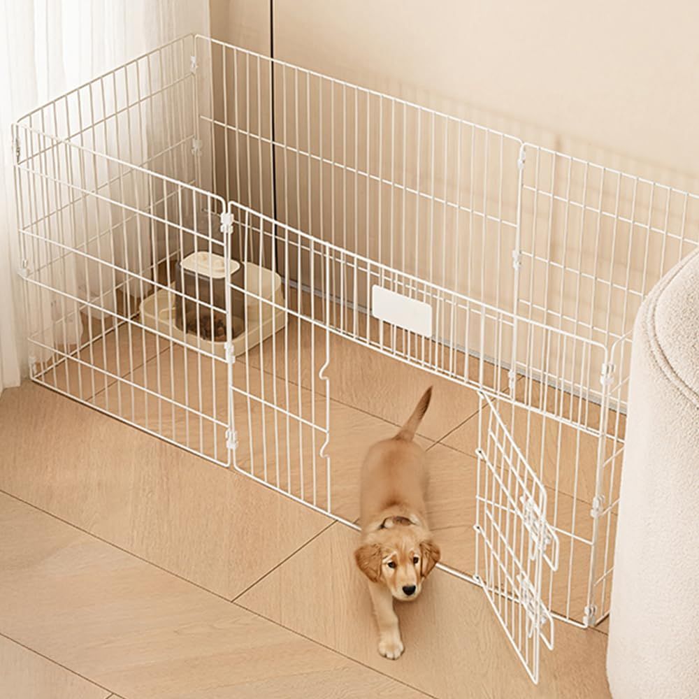 ペットサークル 犬ケージ フェンス 折りたたみ式 室内用 ドア付き 小型犬 中型犬 猫用 ペットフェンス 組み立て簡単 工具不要 おしゃれ ホワイト ペット用囲い サークルゲージY e6d65b83 5,481円