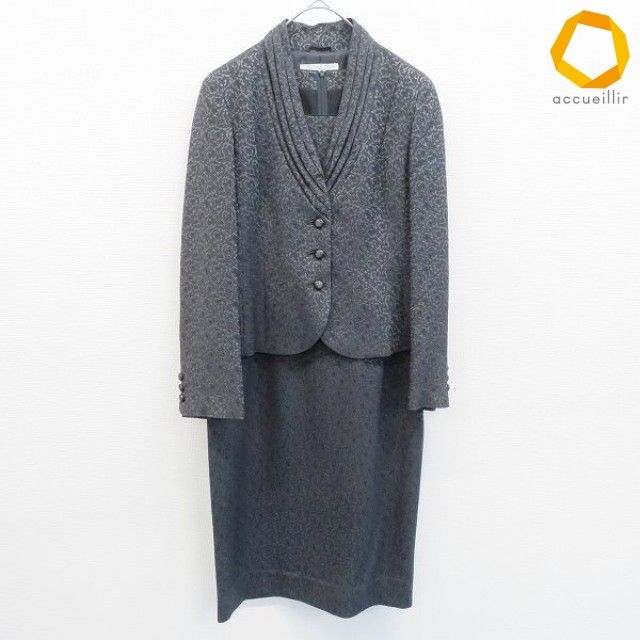 ロシャス ROCHAS シルク混 セットアップ ワンピーススーツ 総デザイン レディース [a998333]