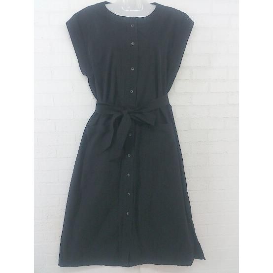 ◇ ◎ select MOCA セレクト モカ コットン100% ノースリーブ 膝下丈 ワンピース サイズF ブラック系 レディース P 【中古】 【1208240000791】