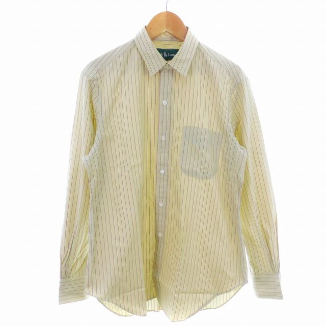 ラルフローレン RALPH LAUREN シャツ 長袖 ステンカラー 薄手 コットン ストライプ 11 ベージュ ピンク トップス /AZ