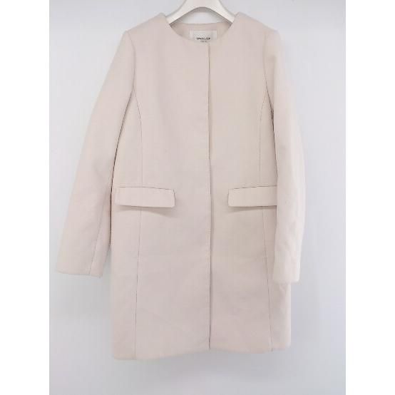 ◇ OPAQUE.CLIP オペークドットクリップ 長袖 ノーカラー コート サイズ36/S ピンク レディース P 【中古】 【1208240005512】