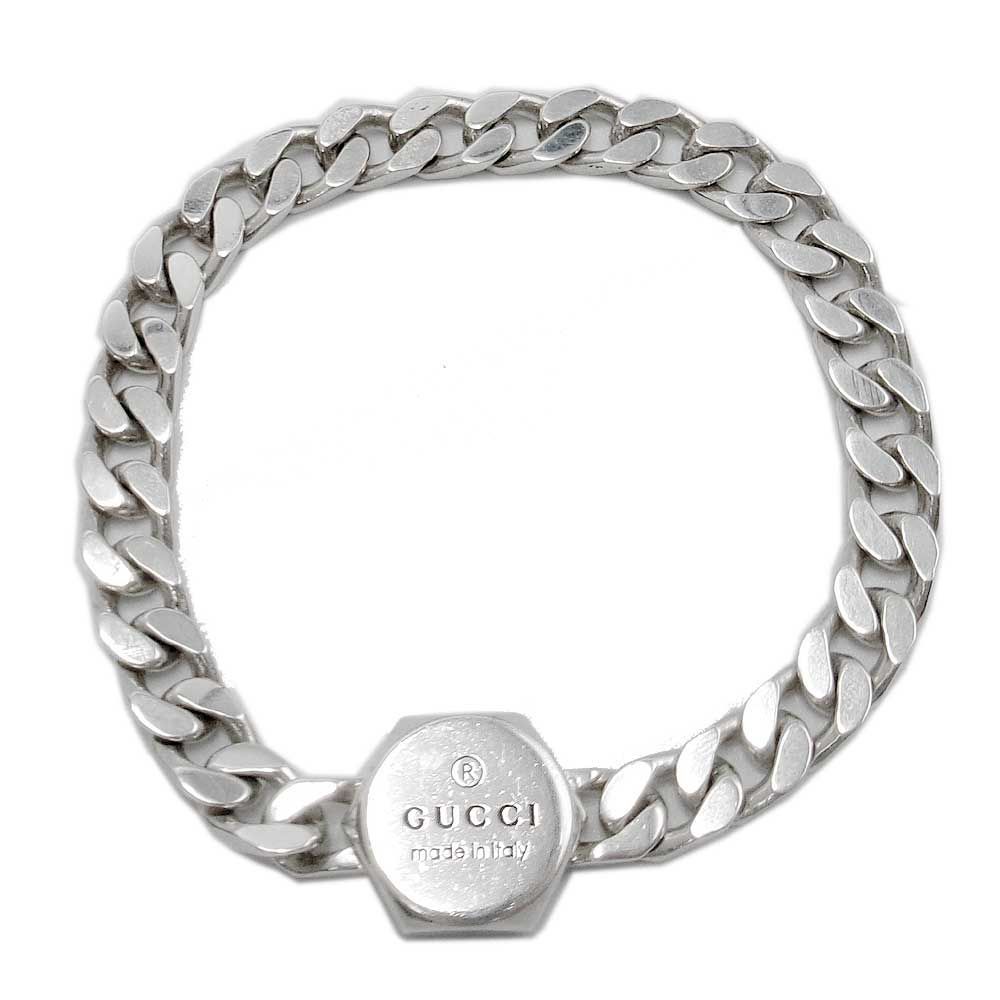 新品】○GUCCI専用紙袋付き○GUCCI グッチ ブレスレット ロゴ チェーン