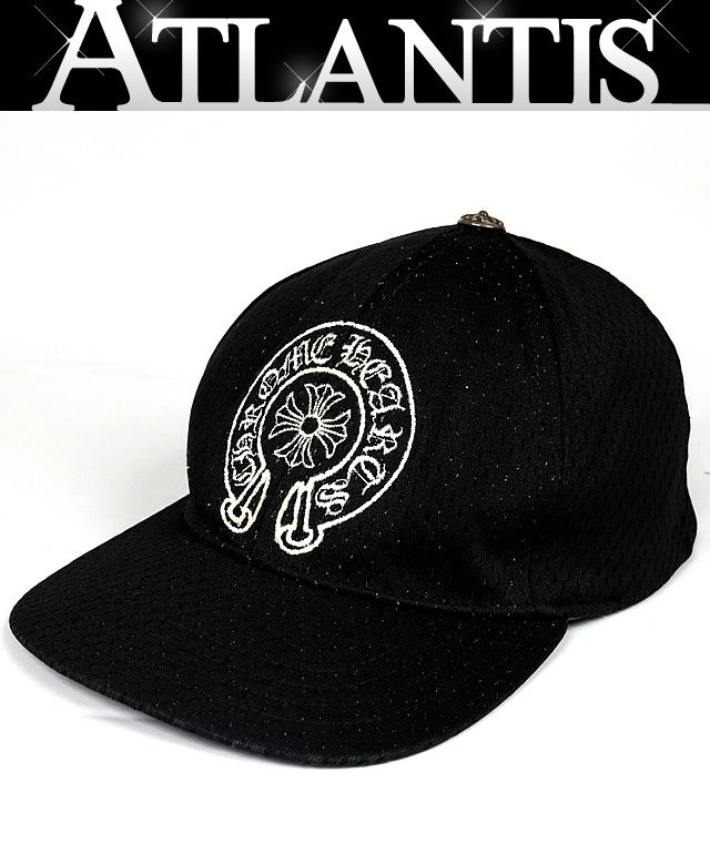 CHROME HEARTS 銀座店 クロムハーツ ホースシュー ハンチング メッシュ トラッカーキャップ 帽子 メンズ シルバー SV925 黒 103327