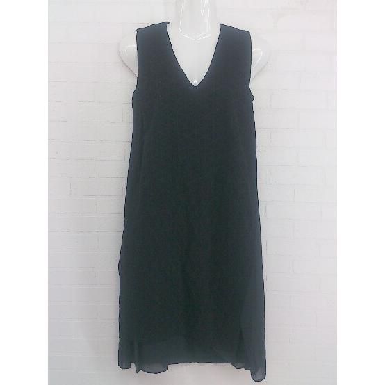 ◇ ROPE' E'TERNEL ロペ エターナル ノースリーブ 膝丈 ワンピース サイズ36 ブラック レディース P 【中古】 【1208240007561】