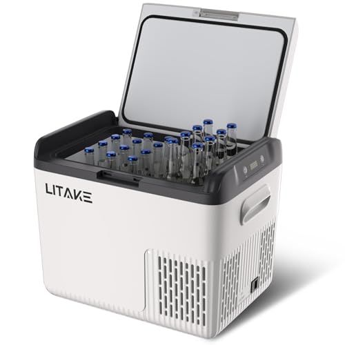 【新品】Litake(リテーク) 車載冷蔵庫 18L ポータブル冷蔵庫 急速冷凍 -20℃?20℃ 45W省エネ 静音 3WAY電源対応 DC12V/24V AC100V 車載冷蔵冷凍庫 車載家庭両用 トラック 車中泊 キャンプ アウトドア af25e0e4