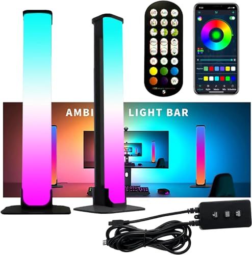 RGB LEDミュージックライト ゲーミングライトテープ 2本セット 音に連動して光る 多色変化 室内雰囲気照明 間接照明 雰囲気照明で空間をランクアップ 国内発送 16d3360f