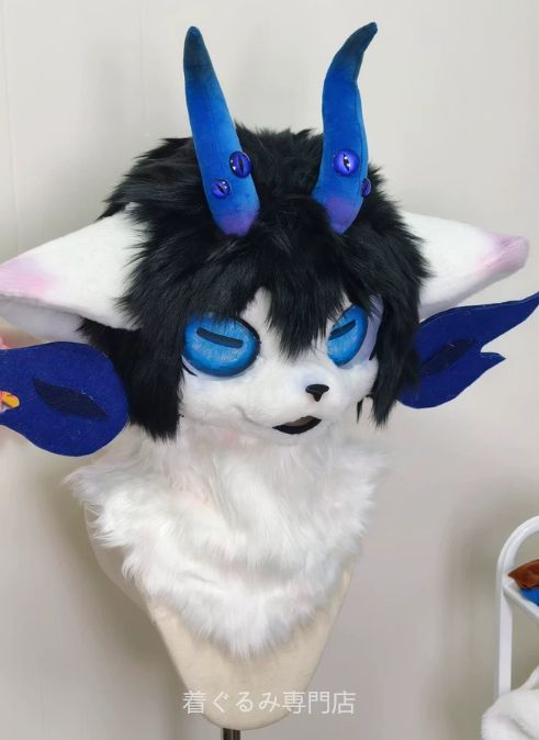 犬 猫 着ぐるみ ヘッド全頭 ヘッド ケモノ ファースーツ ぬいぐるみ コスプレ コスチューム Kurumi 一点物 B905