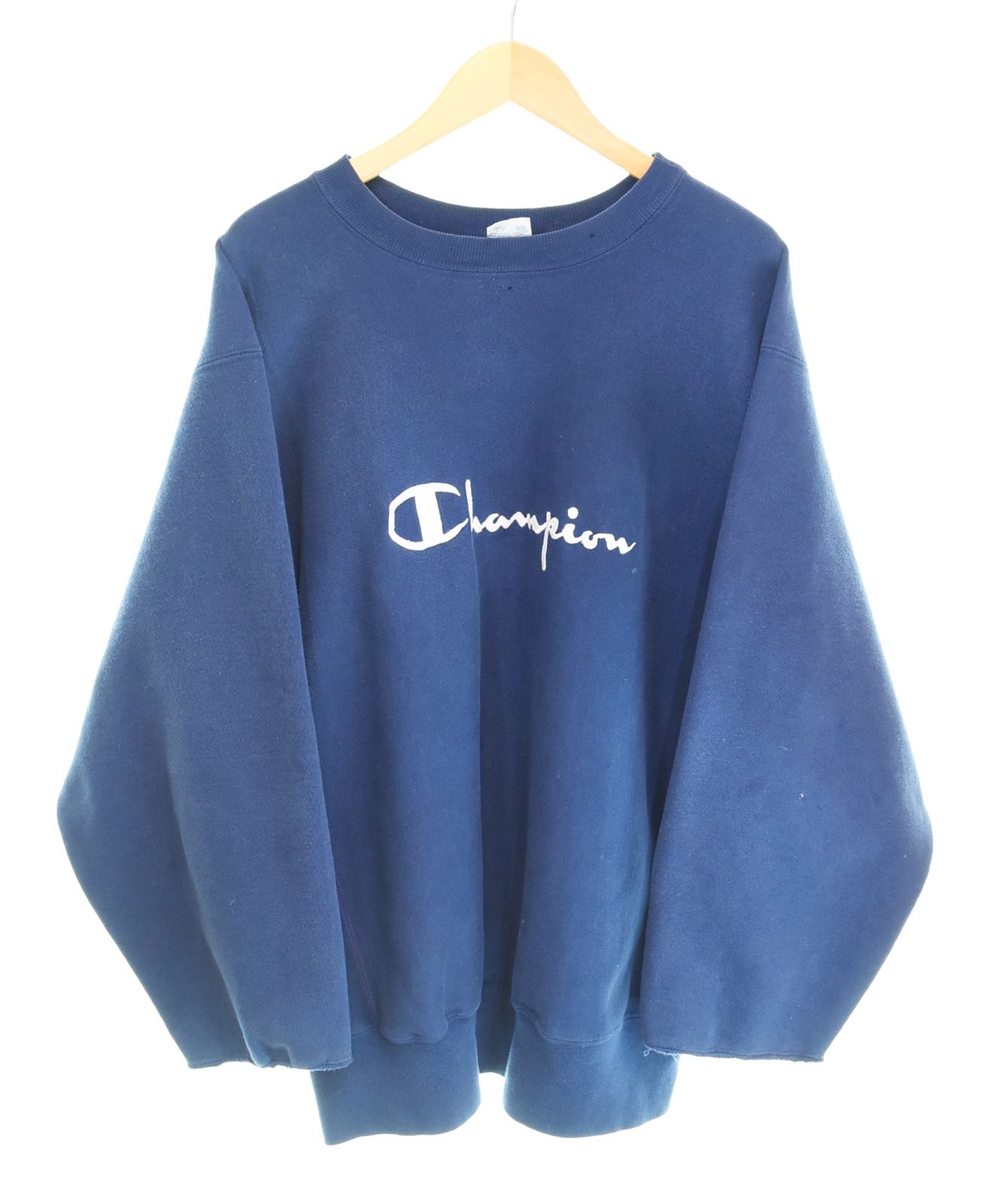 チャンピオン Champion 90s USA製 REVERSE WEAVE Sweat リバースウィーブ スウェット ビッグロゴ 刺繍 XL スウェット ネイビー LLサイズ 103MT-4553