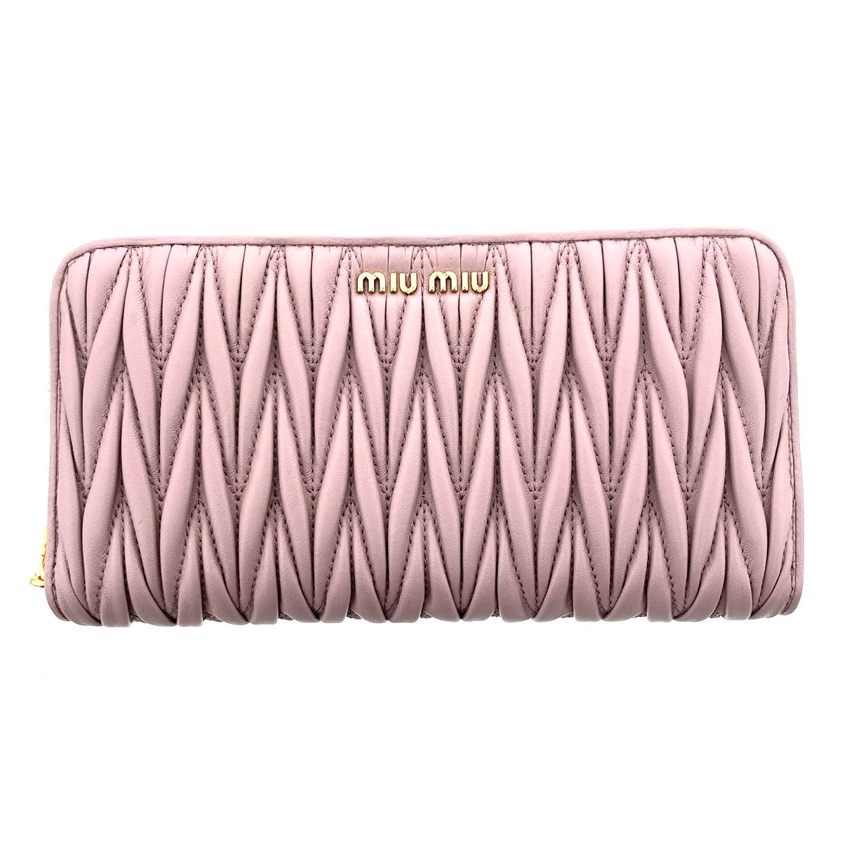 値下げ】MIUMIU ミュウミュウ マテラッセ レザー ロングウォレット 長 