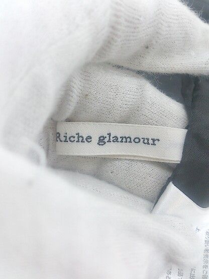 ◇ riche glamour リシェグラマー フェイクレザー 長袖 ライダース ジャケット サイズM ブラック レディース P 【中古】 【1208260008869】