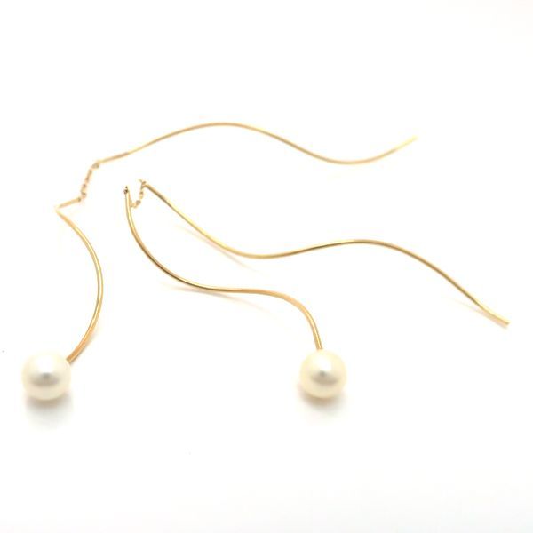TASAKI アメリカン ピアス 750 チェーン ウェーブ K18 パール 5.8mm