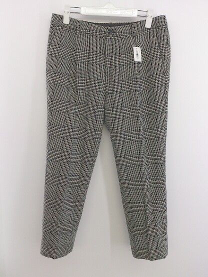 ◇ relume レリューム JOURNAL STANDARD チェック タック パンツ サイズM ホワイト ブラック レディース P 【中古】 【1208260013108】