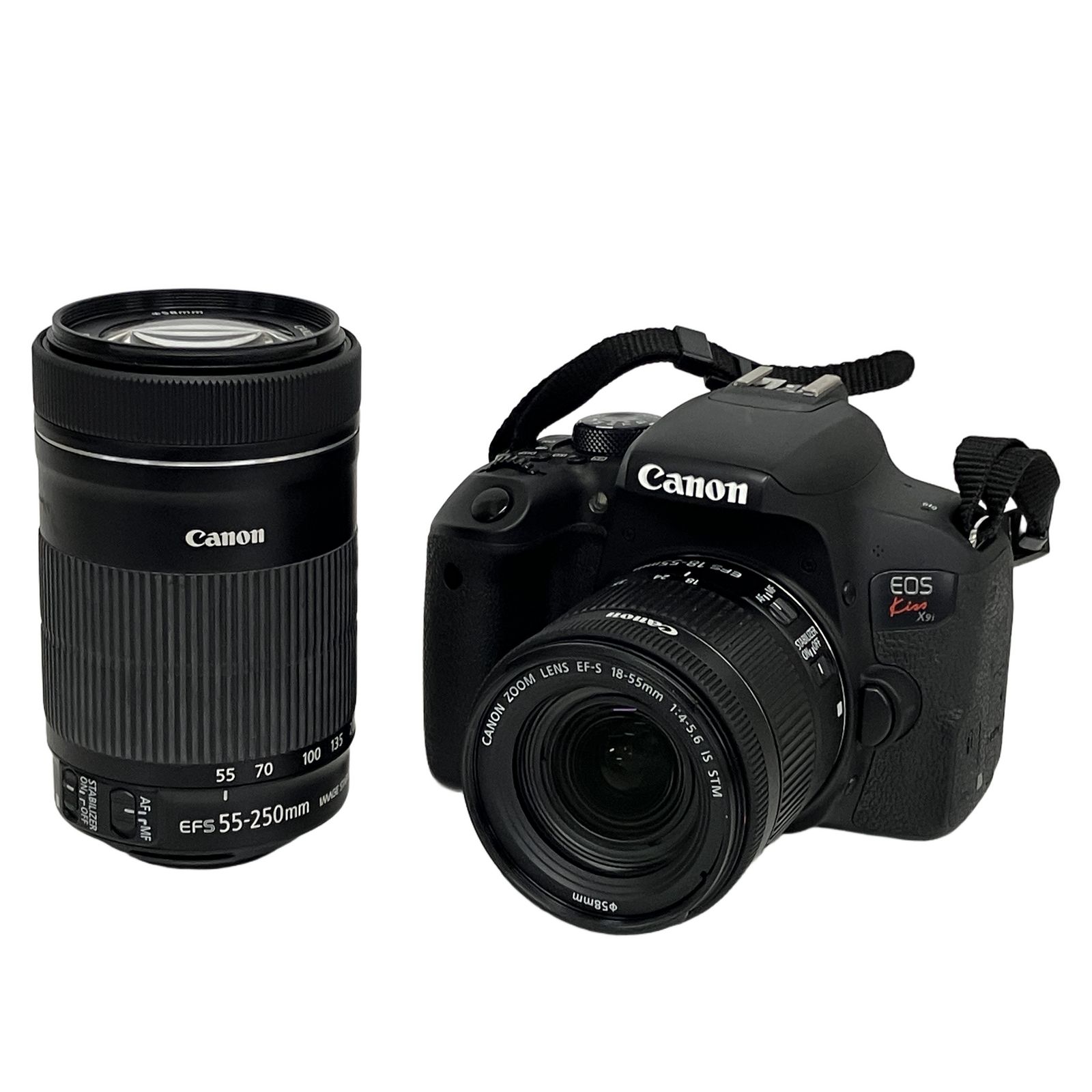 Canon EOS kiss X9i デジタル 一眼レフ EF-S 18-55mm F4-5.6 IS STM 55-250mm F4-5.6 IS STM ダブルレンズキット 中古 T11176768